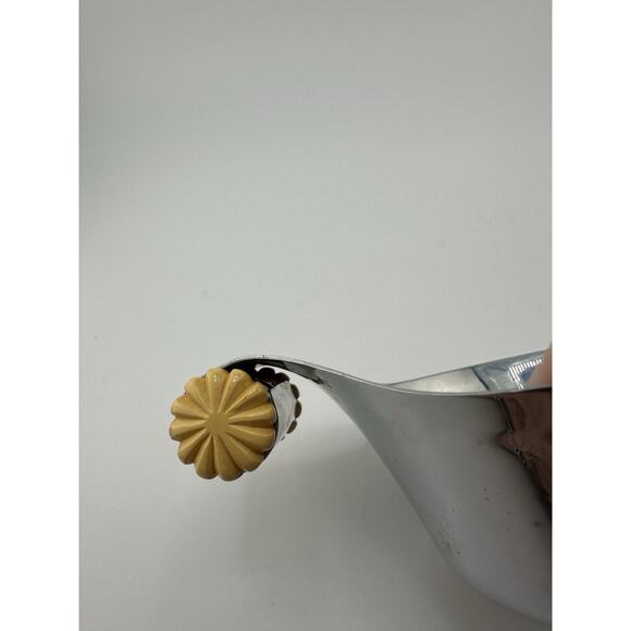 Vintage Chase Brass Art Deco Bakelite Chrome Serving Bow by Von Nessen 4 Inch - Picture 3 of 8